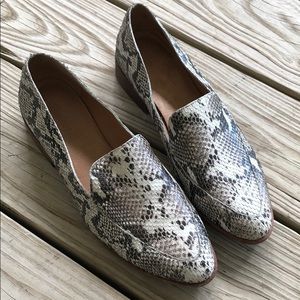 Madewell Frances Snake skimmer loafers shoes 8.5